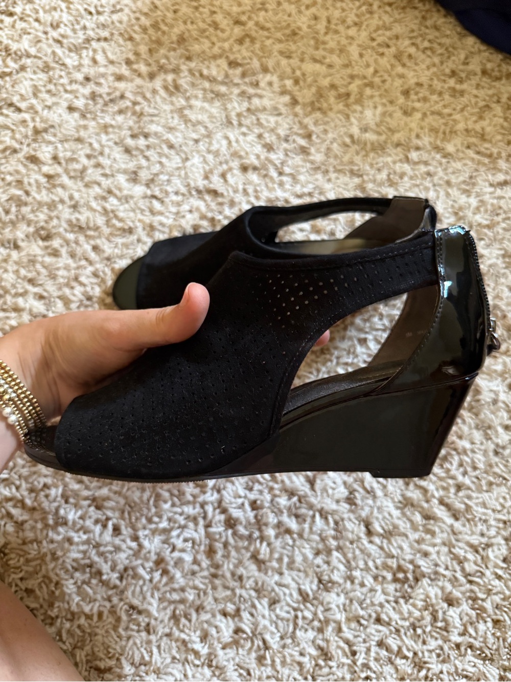 Bandolino Black Peep-toe Booties